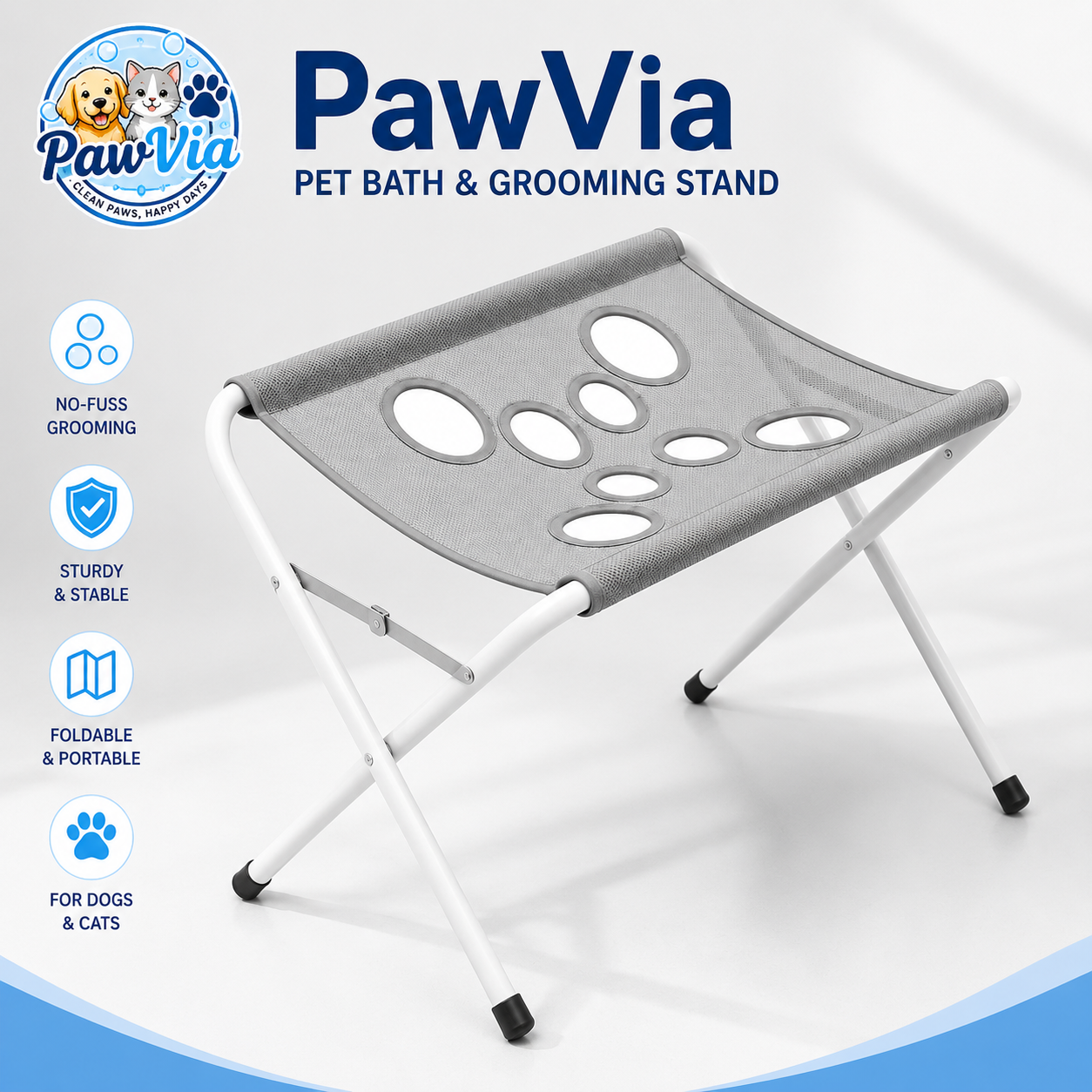 PawVia™ Pet Comfort Grooming Stand